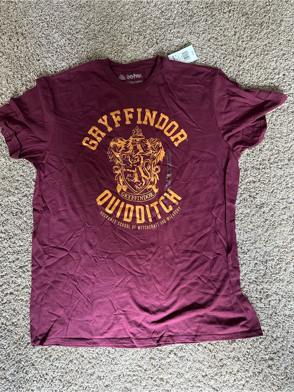 Harry Potter - Gryffindor Quidditch Men’s T-Shirt - Maroon - Men’s XL